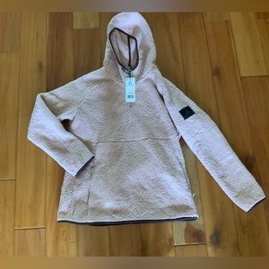 Ascens Misty Rose hooded fleece jacket size L NWT